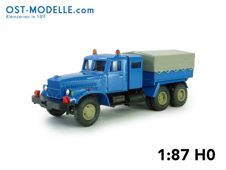 KrAZ 258 Z Zugmaschine mit Zusatzkabine Wismut –blau